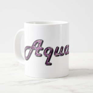 Aquarius i Amethyst Gemstone Jumbo Mugg
