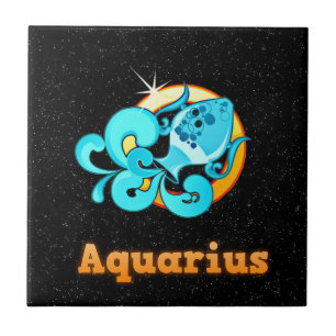 Aquarius-illustration Kakelplatta