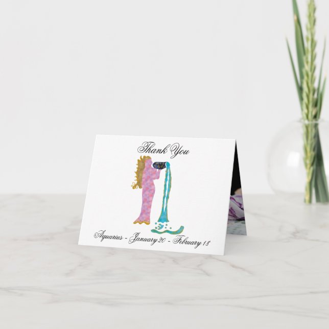 Aquarius Impressionist Painting Stil & Guld Tack Kort (Framsida)