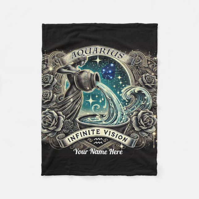 Aquarius "Infinite Vision" Fleece Blanket (Framsidan)
