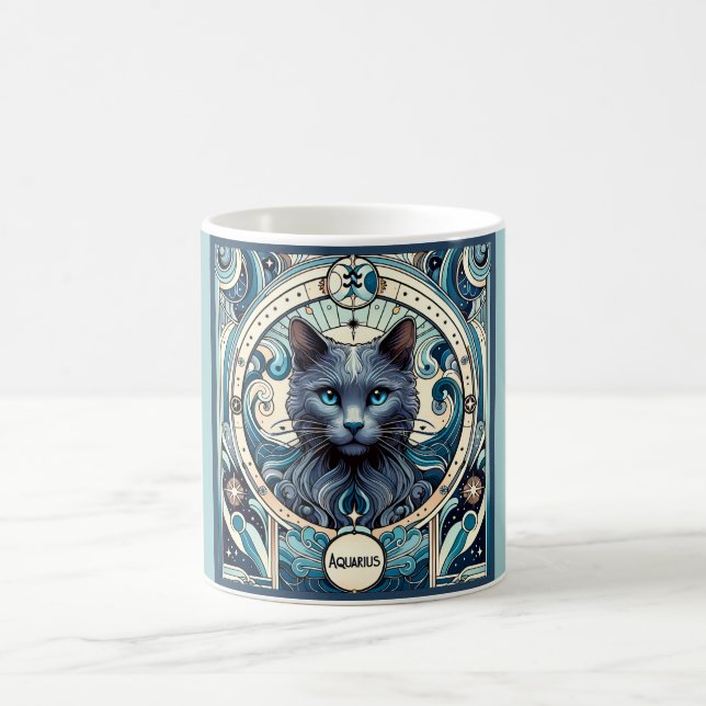 Aquarius Innovative Cat Zodiac Kaffemugg (Center)