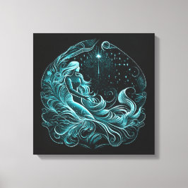 Aquarius - Jan 20-feb 18 Kanvastryck