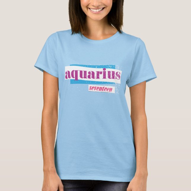 Aquarius Lila T-shirt (Framsida)