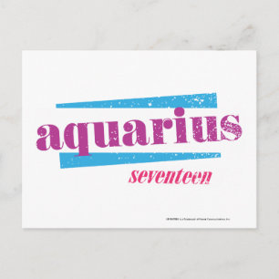 Aquarius Lila Vykort