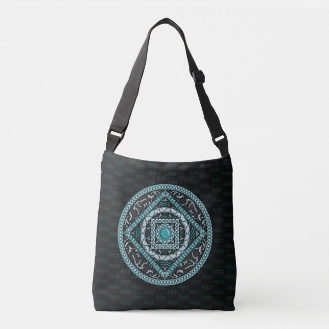 Aquarius Mandala - allt-över-tryck-säck Axelväska (Framsida)