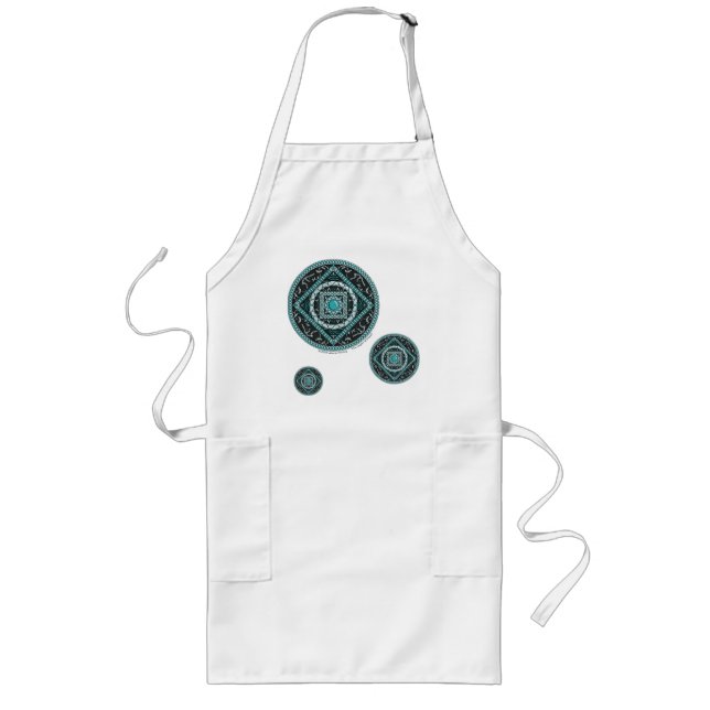 Aquarius Mandala Apron Långt Förkläde (Framsidan)