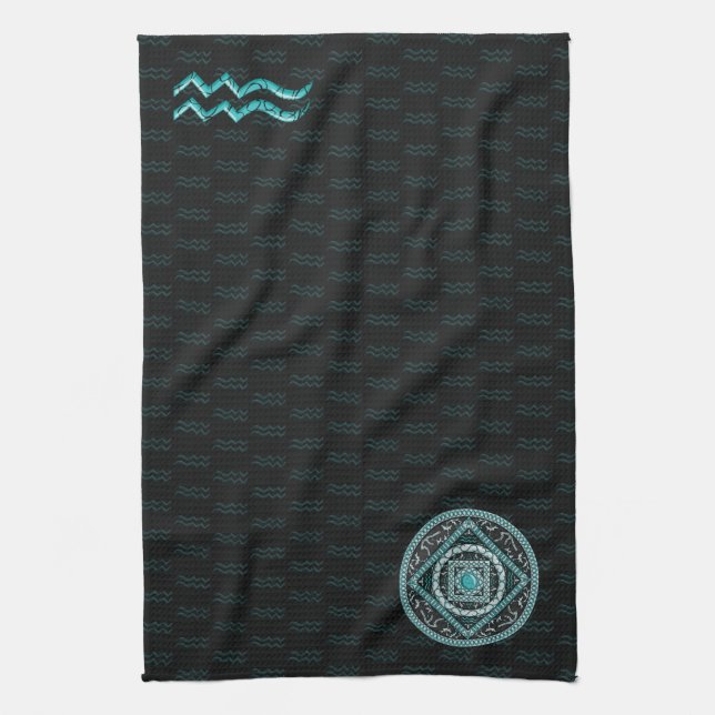 Aquarius Mandala Hand Towel Kökshandduk (Vertikal)
