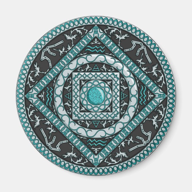 Aquarius Mandala Magnet (Framsidan)