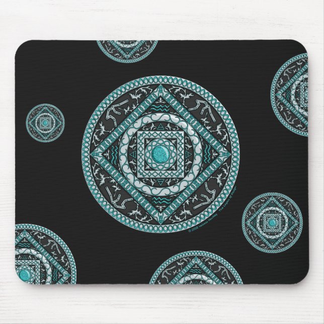 Aquarius Mandala Mousepad Musmatta (Framsidan)
