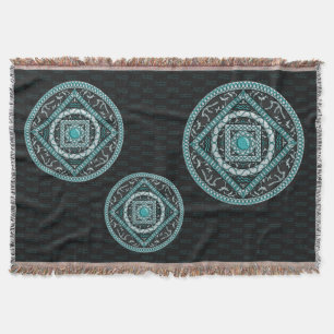Aquarius Mandala Throw Blankett Mysfilt