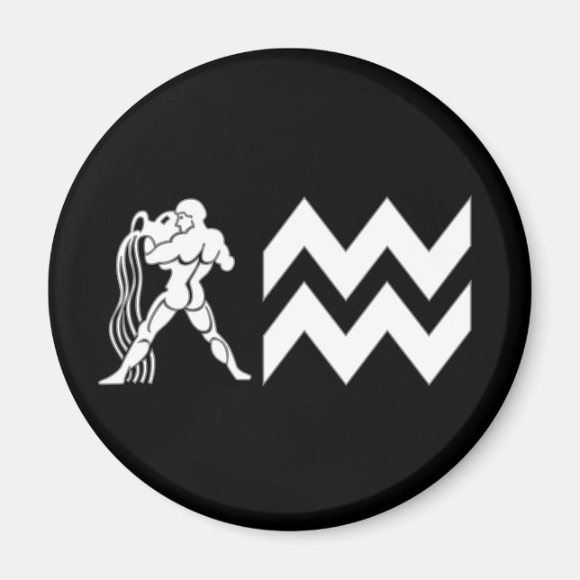 Aquarius med symbol magnet (Framsidan)