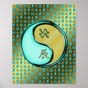 Aquarius & Metall Dragon Poster