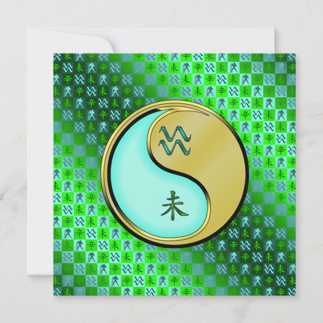 Aquarius & Metall Goat Kort (Framsida)