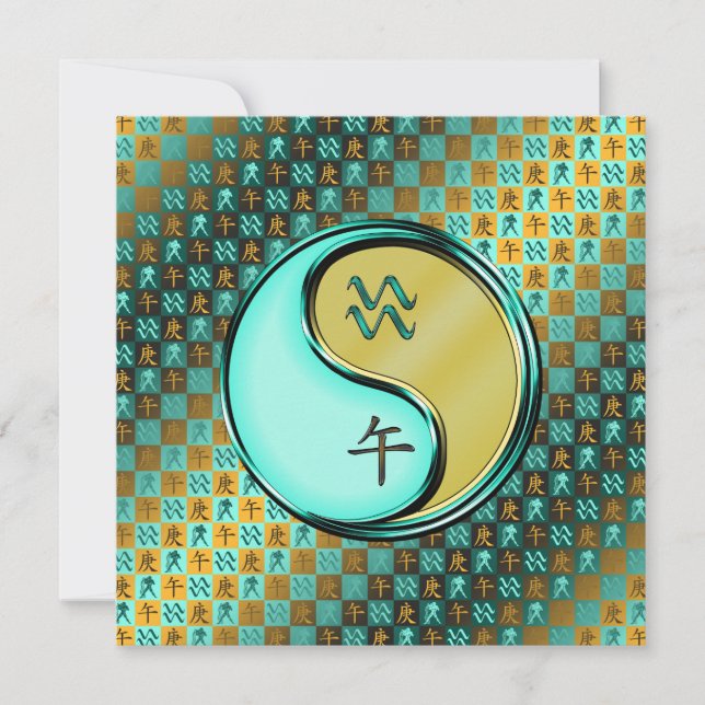 Aquarius & Metall Horse Kort (Framsida)