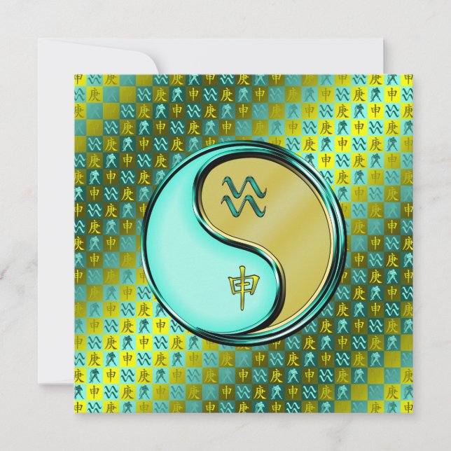 Aquarius & Metall Monkey Kort (Framsida)