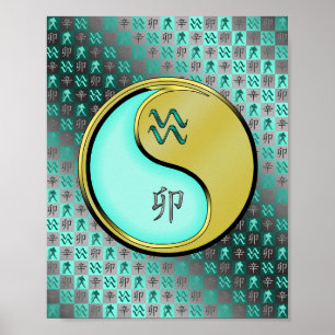 Aquarius & Metall Rabbit Poster