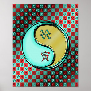 Aquarius & Metall Tiger Poster