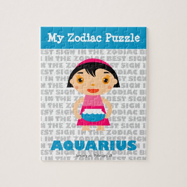 Aquarius, mitt Zodiac Puzzle Pussel (Vertikal)