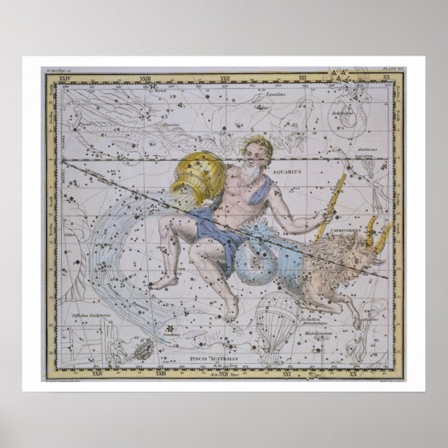 Aquarius och Capricorn från "A Celestial Atlas", Poster (Framsidan)