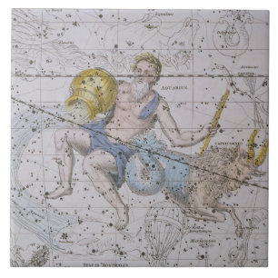 Aquarius och Capricorn, från "en himmelsk Kakelplatta