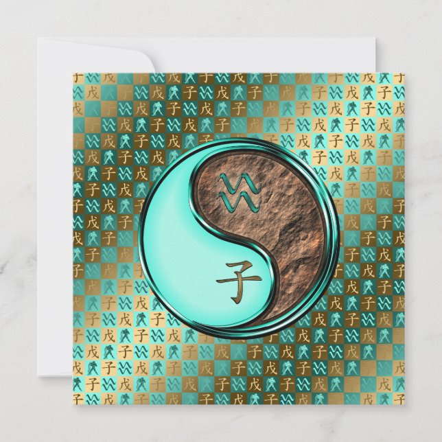 Aquarius och Earth Råtta Kort (Framsida)