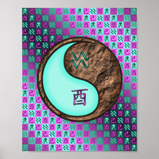 Aquarius och Earth Tupp Poster (Framsidan)