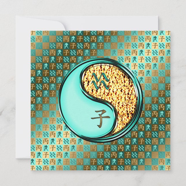 Aquarius och Fire Råtta Kort (Framsida)