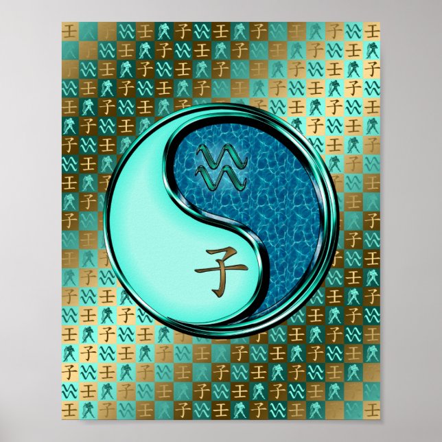 Aquarius och Vatten Råtta Poster (Framsidan)