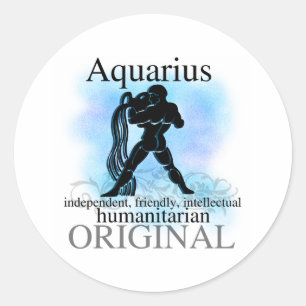 Aquarius om dig runt klistermärke