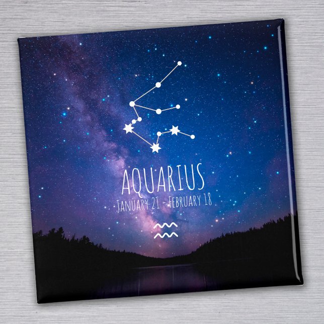 Aquarius | Personlig Zodiac Constellation Magnet (Skapare uppladdad)