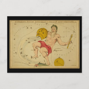 Aquarius, Piscis Australis & Ballon Aerostatique Vykort
