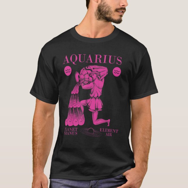 Aquarius Planet Uranus Inslag Luft 1 T Shirt (Framsida)