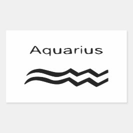 Aquarius Rektangulärt Klistermärke