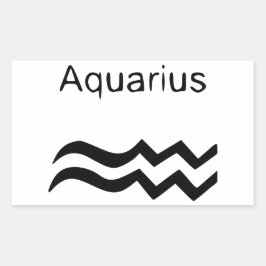 Aquarius Rektangulärt Klistermärke