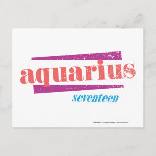 Aquarius Rosa Vykort