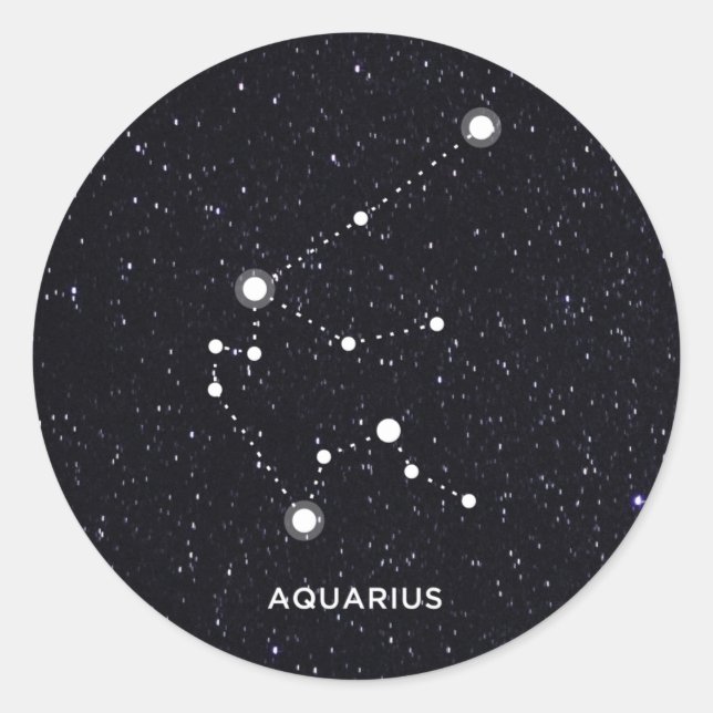 Aquarius Runt Klistermärke (Framsida)