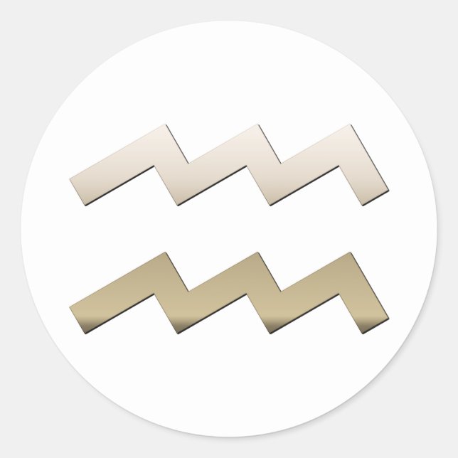 Aquarius Runt Klistermärke (Framsida)