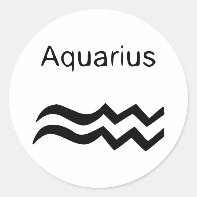 Aquarius Runt Klistermärke (Framsida)