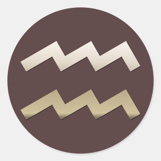 Aquarius Runt Klistermärke (Framsida)