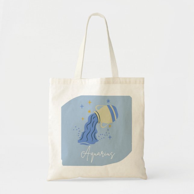 Aquarius shoppingväska tygkasse (Framsidan)