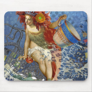 Aquarius Sjöjungfru Gothic Blue Art Musmatta