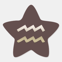 Aquarius Stjärnformat Klistermärke