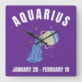 Aquarius stjärntecken fyrkantig klocka