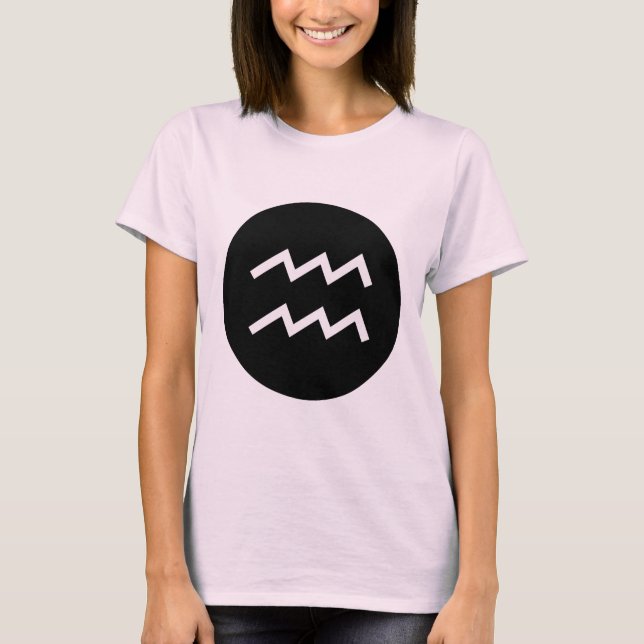 Aquarius-symbol - Anpassad T-shirt (Framsida)
