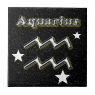 Aquarius symbol kakelplatta