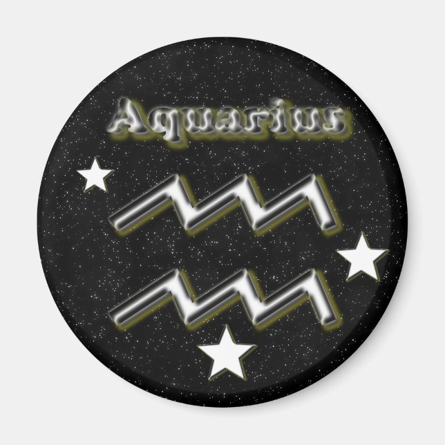Aquarius symbol magnet (Framsidan)