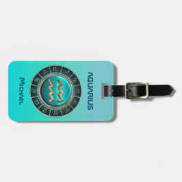 Aquarius - symbolet för vattenbärareZodiac Bagagebricka