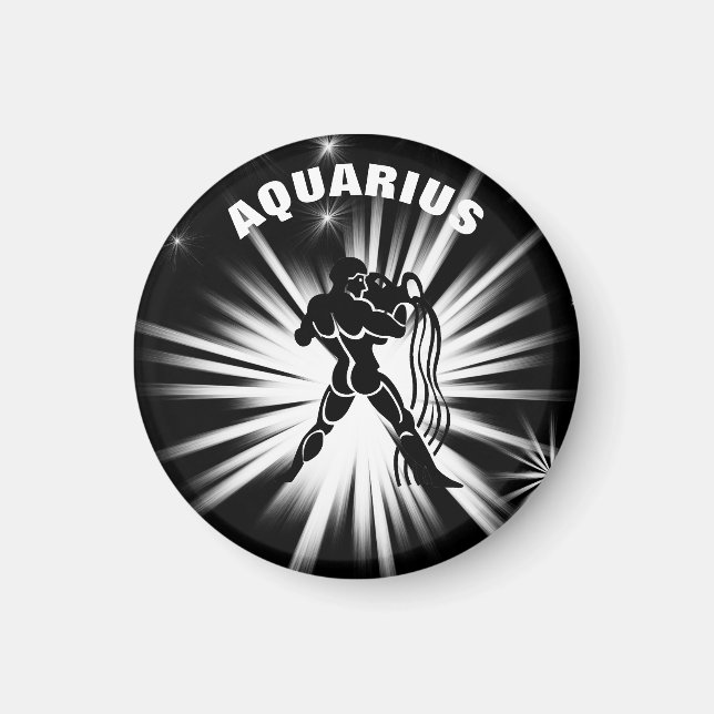 Aquarius-tecken Magnet (Framsidan)