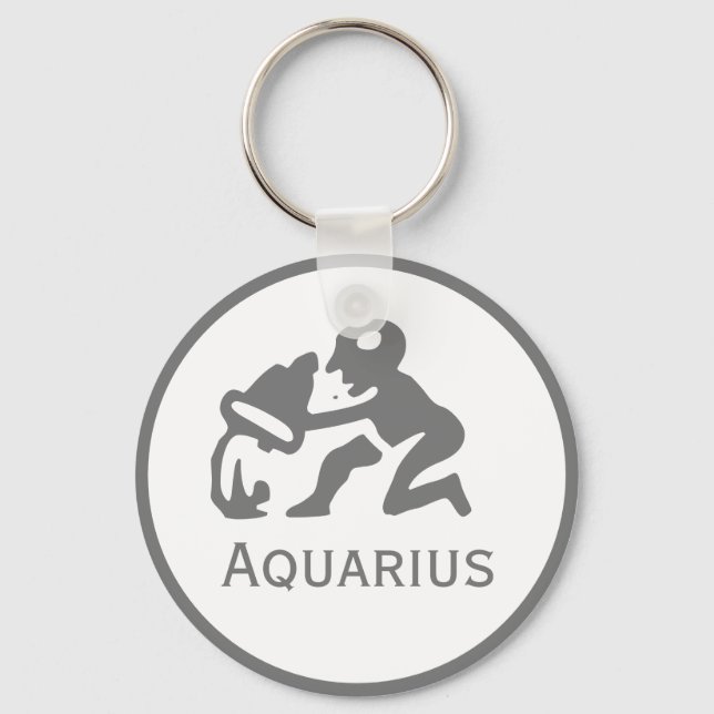 Aquarius-tecken på Zodiac Design Nyckelring (Framsida)