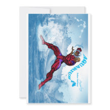 Aquarius Theme-födelsedagsinbjudan.